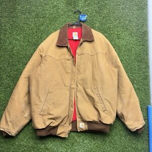 Vintage Carhartt Santa Fe Jacket Mens XLT J13 BRN Men's Brown Full Zip Quilted